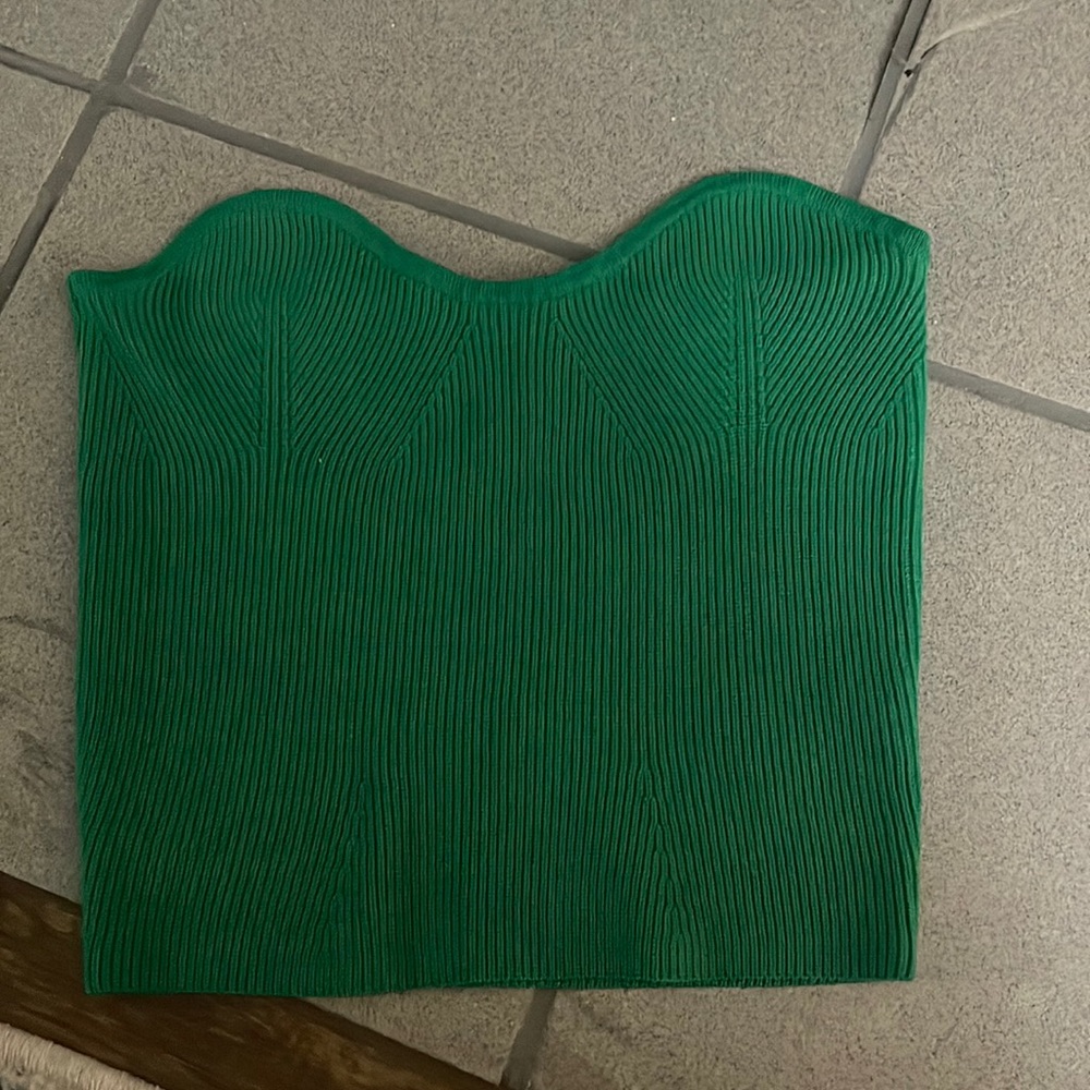 Green Strapless Tube Top